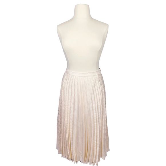 ASOS Pleated Midi Skirt in Spot Satin - Size 12 - Picture 1 of 7